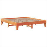 Bed Frame without Mattress Wax Brown 200x200 cm Solid Wood Pine 3308833