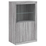 Sideboard with LED Lights Grey Sonoma 162x37x100 cm 3209147