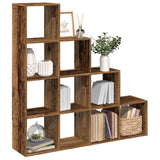 Room Divider Bookcase 4-Tier Old Wood 131.5x29x131.5 cm Engineered Wood 857974