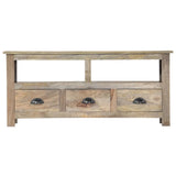 TV Cabinet 110x30x50 cm Solid Mango Wood 286384