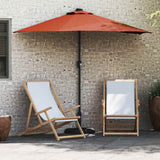 Garden Parasol Terracotta 294 x 150 x 223 cm 42003264