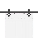 Sliding Door Hardware Kit 213.5 cm Steel Black 4009707