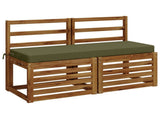 2-Piece Bench Cushions SOEST 2 pcs 100% Polyester Olive Green 949661