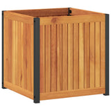 Garden Planter 45x45x44 cm Solid Wood Acacia and Steel 367610