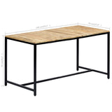 Dining Table 140x70x75 cm Solid Rough Mango Wood 247811