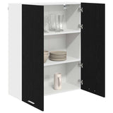 Hanging Cabinet Black Oak 80 x 31 x 100 cm Engineered Wood 884363