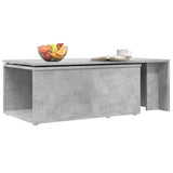 ZNTS Coffee Table Concrete Grey 150x50x35 cm Engineered Wood 801341