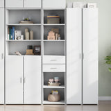 Highboard White 45x42.5x185 cm Engineered Wood 3281448