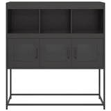 Sideboard Black 100.5x39x107 cm Cold-rolled Steel 853416
