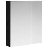 Bathroom Mirror Cabinet Black Oak 60 x 14.5 x 70 cm 889056