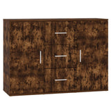 Sideboard Smoked Oak 91x29.5x65 cm Engineered Wood 823347