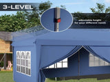 3x6m Pop-Up Gazebo, with Curtain Walls and Windows, Blue T3398P551614
