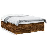 Bed Frame without Mattress Smoked Oak 160x200 cm 3280913