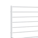 Metal Bed Frame without Mattress with Headboard White 140x200cm 352369