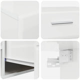 TV Cabinet Set FLORIN 3 pcs High Gloss White Engineered Wood 3398008