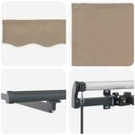 Retractable Awning Manual Beige 400 x 300 cm Fabric 3330612