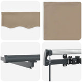 Retractable Awning Manual Beige 300 x 250 cm Fabric 3330056