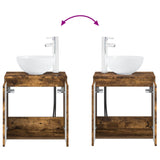 Bathroom Furniture Set 2 pcs Smoked Oak Engineered Wood 3404049