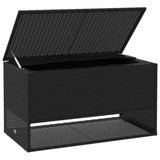 Outdoor Cushion Box Black 100x55x55.5 cm Poly Rattan 4104141