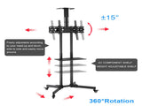 TSY 1600 32-70" TV Mobile Cart Weight Bearing 60kg Maximum VESA 400*600 Up and Down Adjustable 05409834