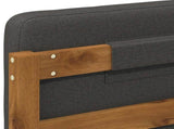 Bed Frame with Upholstered Headboard Natural and Dark Grey 903971