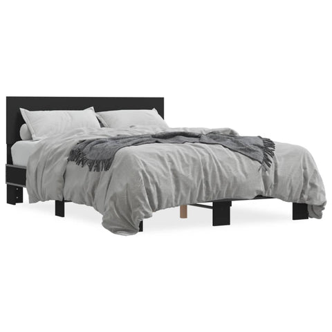 ZNTS Bed Frame without Mattress Black 120x200 cm 3280197