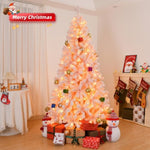 ZNTS 6 FT Artificial Christmas Tree with DIY 100 Warm Lights Battery Operated, 750 Branch Tips and Sturdy 52212843