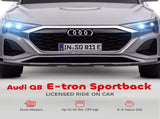 Audi Q8 e-tron Sportback Licensed 12V Ride on Car w/ Remote, 4 Spring Suspension Wheels, Headlamps, T3398P422395