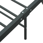 ZNTS 284685 Bed Frame without Mattress Grey Metal 100x200 cm