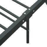 ZNTS 284685 Bed Frame without Mattress Grey Metal 100x200 cm