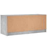 TV Cabinet with Glass Doors Concrete Grey 102x37x42 cm 836374
