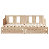 Daybed with Trundle and Drawers without Mattress 90x190 cm Single 3302229