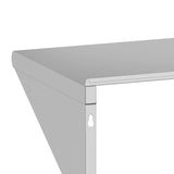 Wall Shelf 75x30x31 cm Silver Stainless Steel 30275