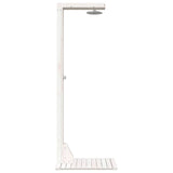 Outdoor Shower 210 cm Solid Pine Wood and Stainless Steel White 886357