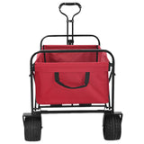 Folding Wagon Red 89 x 63 x 96 cm Steel and Polyester Oxford 42020659