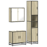 3 Piece Bathroom Furniture Set Sonoma Oak Engineered Wood 3301066
