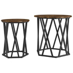 ZNTS Side Tables 2 pcs Smoked Oak Engineered Wood 868263