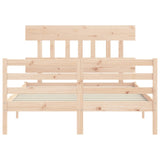 Bed Frame without Mattress Small Double Solid Wood 3195126