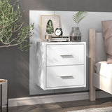 810990 Wall-mounted Bedside Cabinets 2 pcs White
