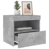 ZNTS Bedside Cabinets with LED Lights 2 pcs Concrete Grey 50x40x45 cm 836770