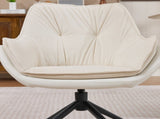 Home office chair, artificial leather armchair, low-seat vanity chair Ideal for living room and W5807P482546