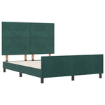 ZNTS Bed Frame Dark Green 160x200 cm Velvet 3344954