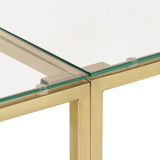 Console Table Gold Stainless Steel and Tempered Glass 349994