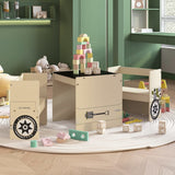 3 Piece Kids Table and Chair Set Off-road Car Design MDF 10406