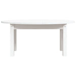 ZNTS Coffee Table White 80x40x35 cm Solid Wood Pine 822348