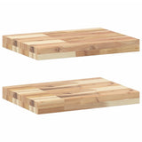 Floating Shelves 2 pcs 60x30x4 cm Untreated Solid Wood Acacia 3279448