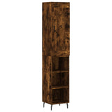 Highboard Smoked Oak 34.5x34x180 cm Engineered Wood 3200342