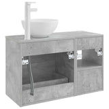 Bathroom Furniture Set 2 pcs Concrete Grey Engineered Wood 3403875