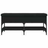 Shoe Bench Black 102x42x45 cm Engineered Wood 835197