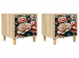 Bedside Cabinet BORNE 2 pcs Sonoma Oak 36 x 33 x 50 cm 8007204